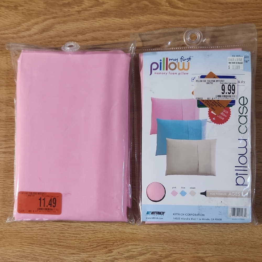 2 Sets Of My First Pillow Pillowcases Pairs Light Pink In Color- 4 Total